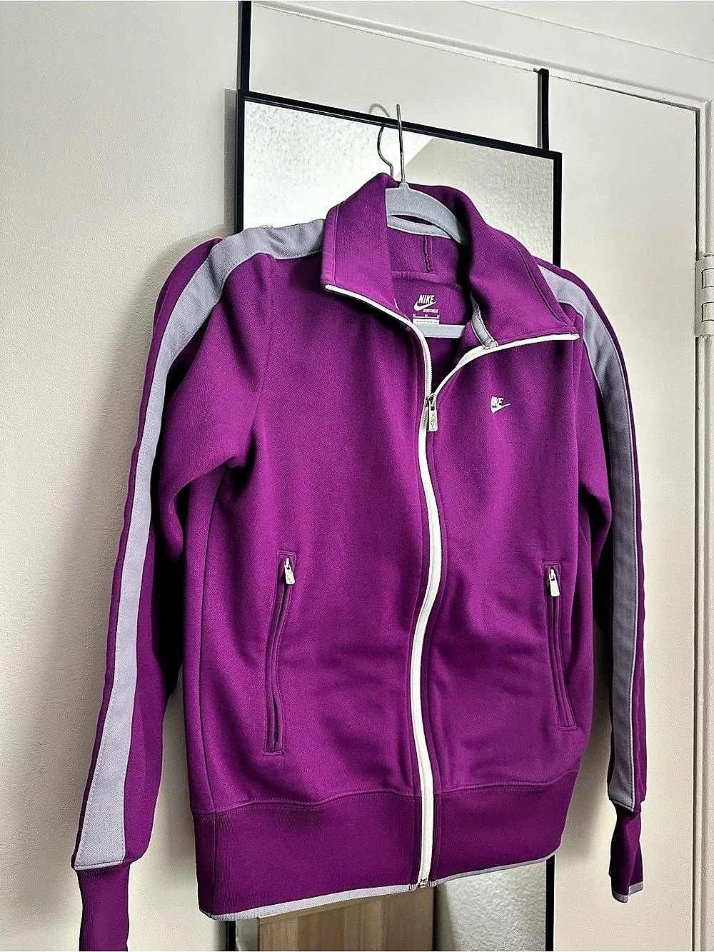 Nike Sportswear Track Jacket in Purple & Gray Size Medium